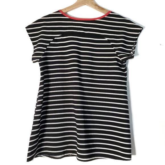 Francesca's Collection | Birdcage Label Stripe Top - Picture 3 of 6